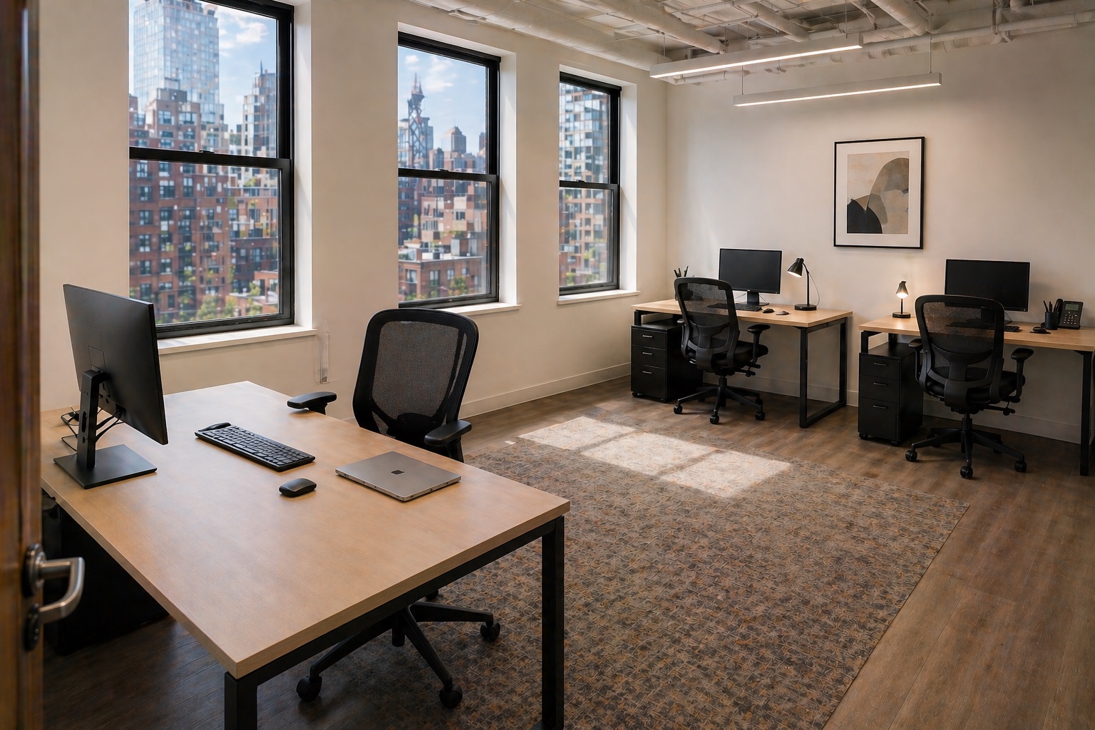 Quiet private office cleaned after hours